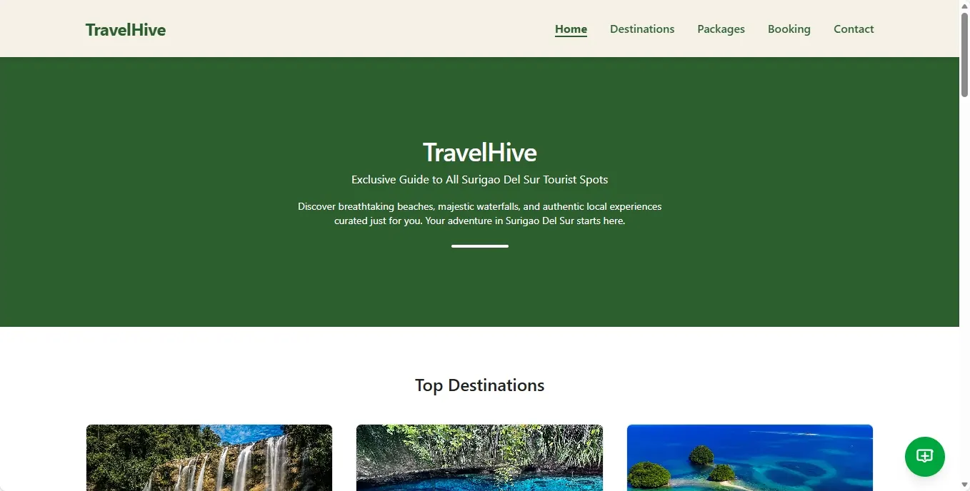 TravelHive — Tourism Mockup live preview